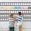 29 PCS Number Line for Classroom Wall Number Line Bulletin Board Border Set -20 to 120 Numbers Lines Classroom Wall Decor Black White Math Poster for