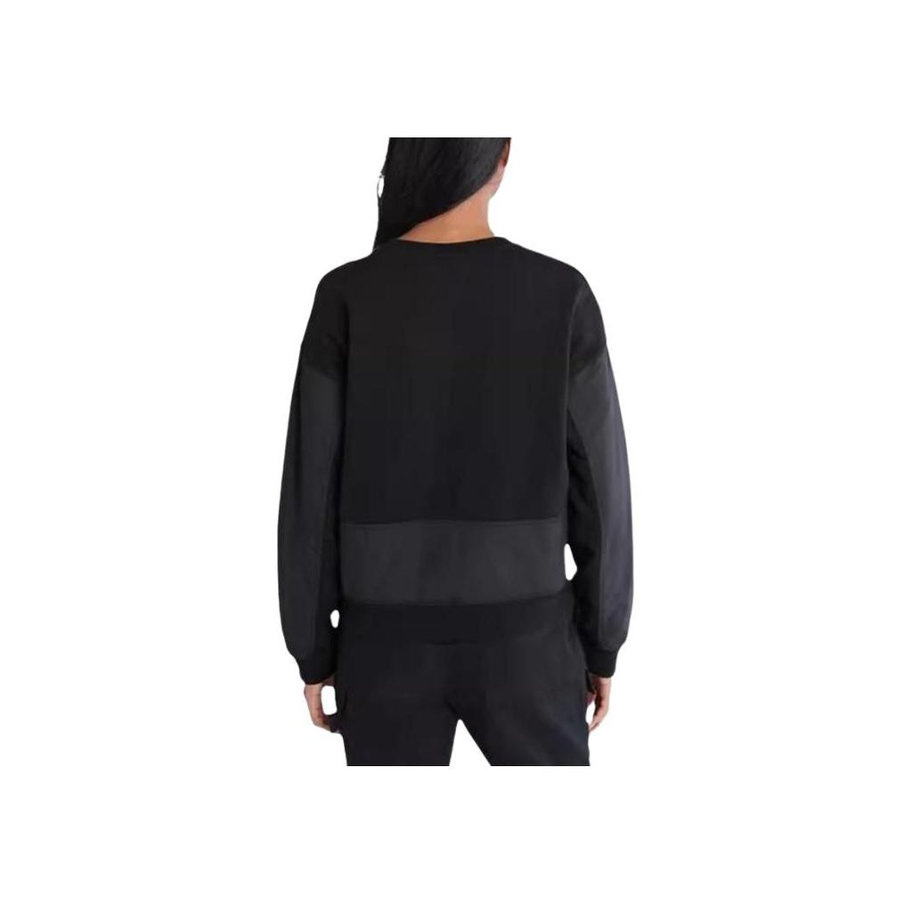 Timberland Solid Color Casual Loose Fleece Pullover Sweatshirt Women Tops Black A5X3H-001