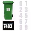 Reflective Trash Can Labels Wheelie Bin Number Sticker Self-Adhesive Weatherproof Outdoor Mailbox House Numbers Decal
