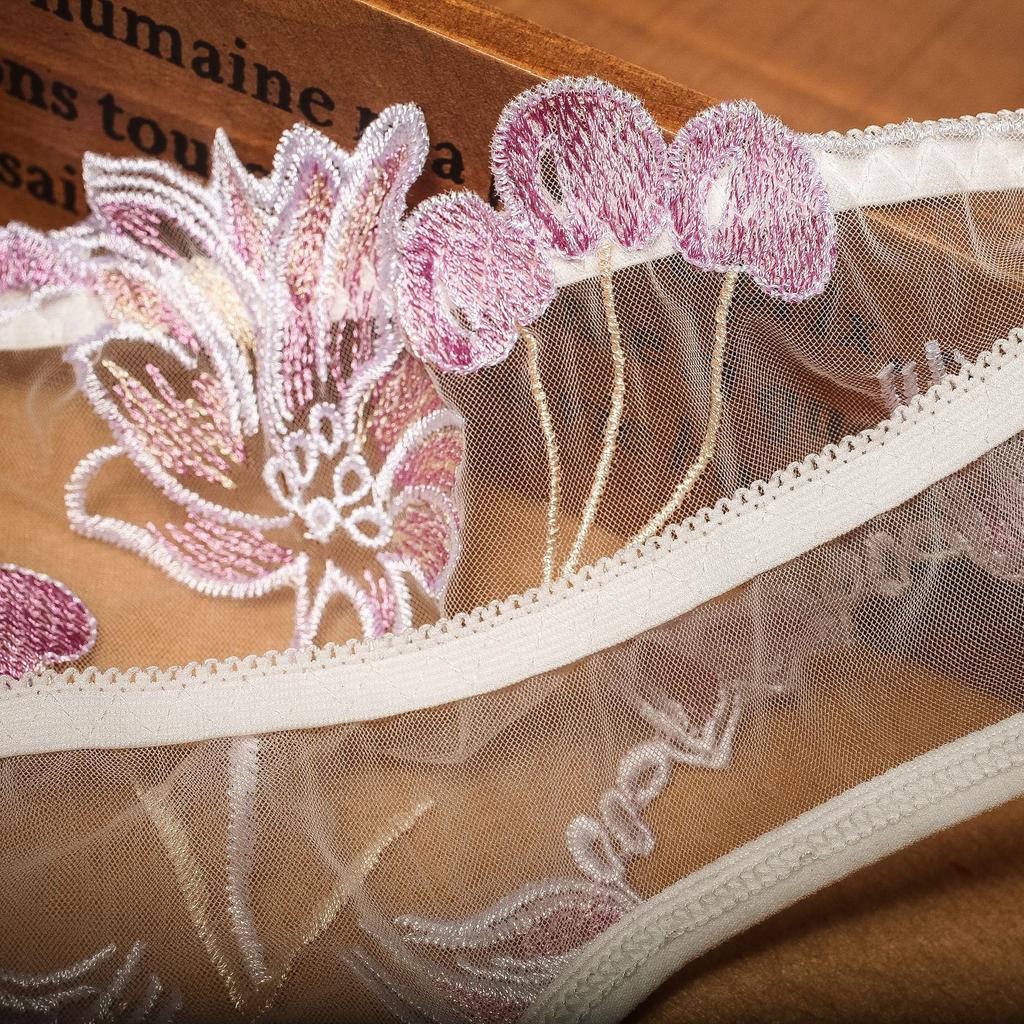 Damen Höschen Spitze Low-Rise Unterwäsche Damen Sexy Höschen Damen Dessous Solid Floral Höschen