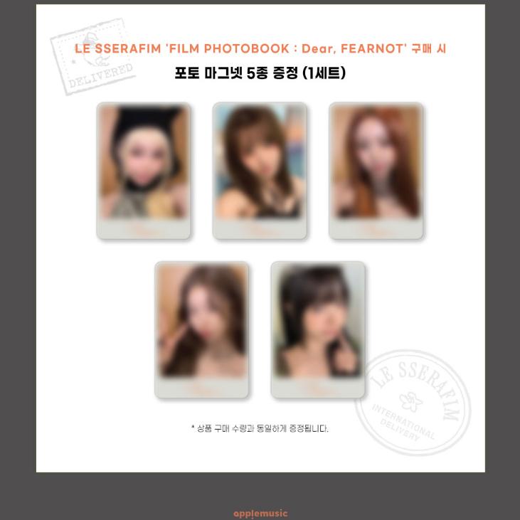 Pre-order LE SSERAFIM Film Photo Book Dear, FEARNOT & SHOP POB