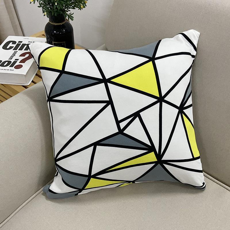 Polyester Pillow Case Cushion Cover 45x45cm Artistic Plaid Decoration Sofa Bedroom Throw Pillows
