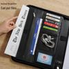 A4 Multifunction Leather Zipper Briefcase Binder with Clipboard