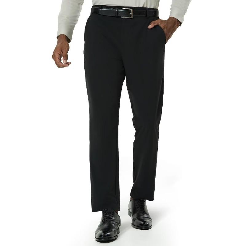 

Mens Black Straight Leg Formal Dress Pants S чёрный