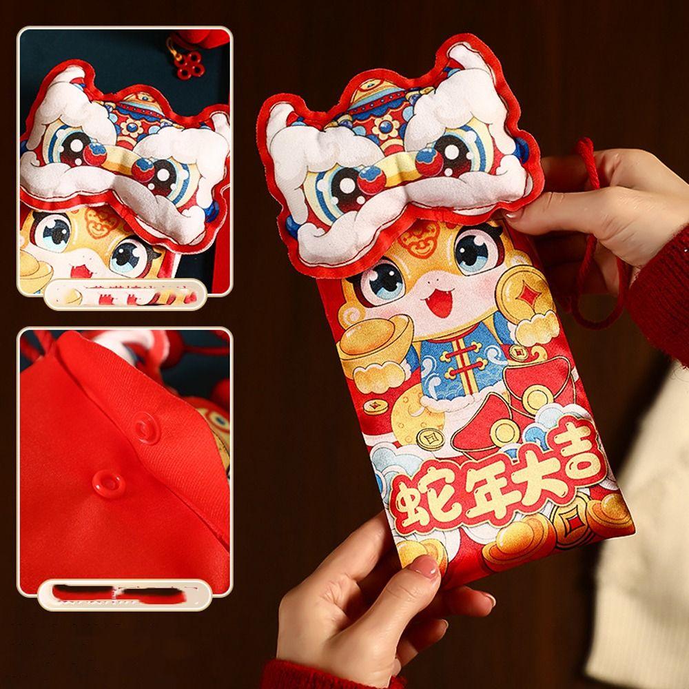 Chinese Style 2025 Snake Year Red Envelopes Blessing Messenger Bag Red Packet  Wedding Birthday