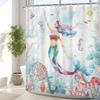 Enchanting Mermaid with Colorful Fish shower curtainshower curtain- Soft Microfiber for Travel, Pool & Spa - Perfect Gift for