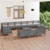 Day and Night - Day and Night Garden Furniture Set 14 Pieces Solid Gray Pine Wood
