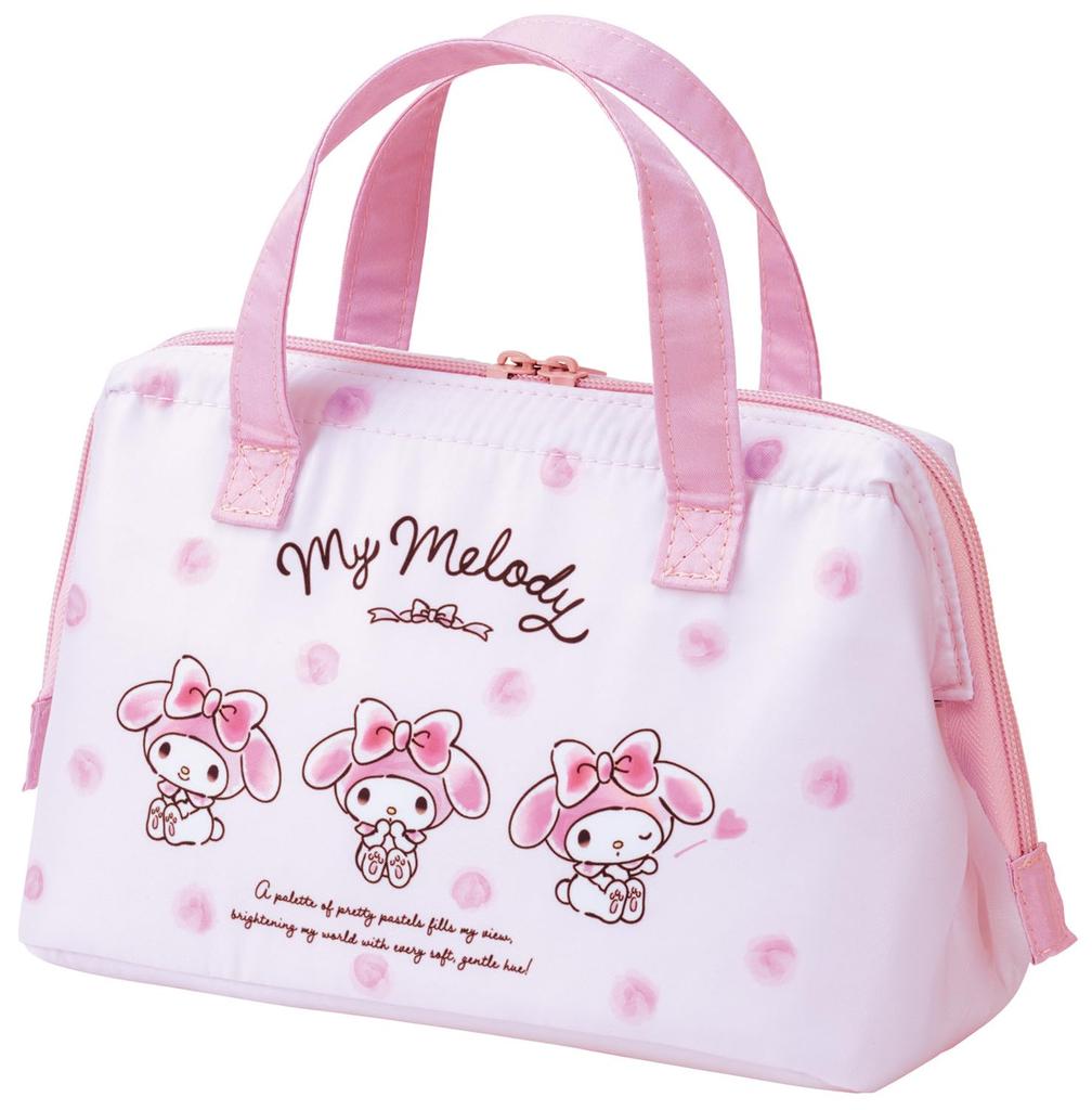 Skater Lunch Clasp My Watercolor Bag, Insulated, Purse, Women's, Sanrio, Melody, Cosmetics, KGA1-A