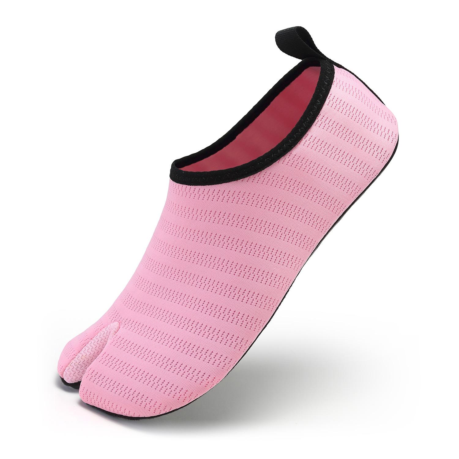 

D12 Swimming Shoes Men Women Fly Woven Elastic Mesh Socks Toe Clamped Water Upstream Indoor Yoga Cross 36-37 розовый