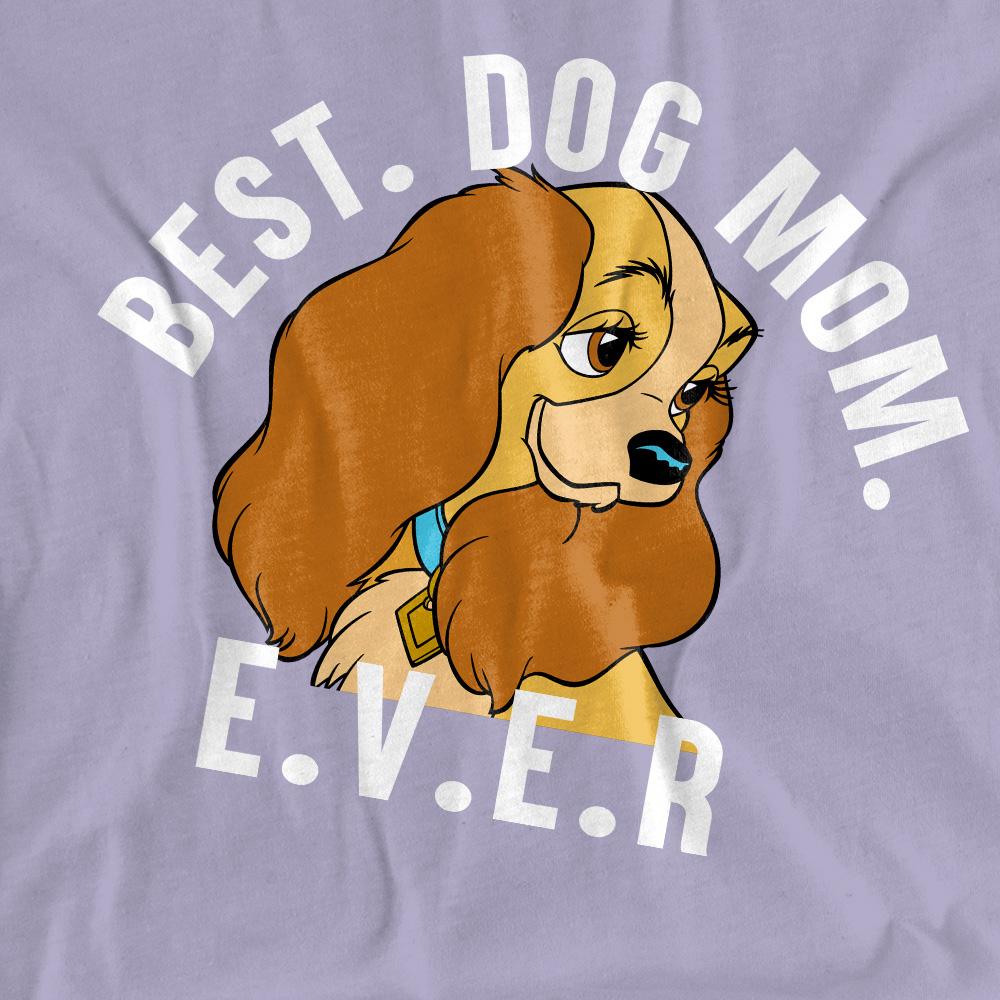 Lady And The Tramp Unisex Adult Best Dog Mom T-Shirt