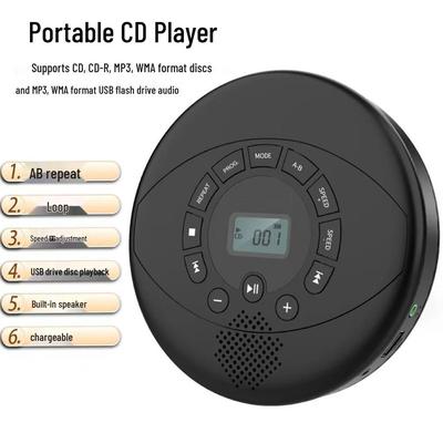 Portable Bluetooth CD/MP3 Player with USB Support for English Learning and Music Playback