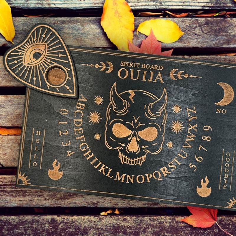 Wood Pendulum Board Dowsing Divination Board Double Sided Divination Boards Metaphysical Message Board Altar Supplies