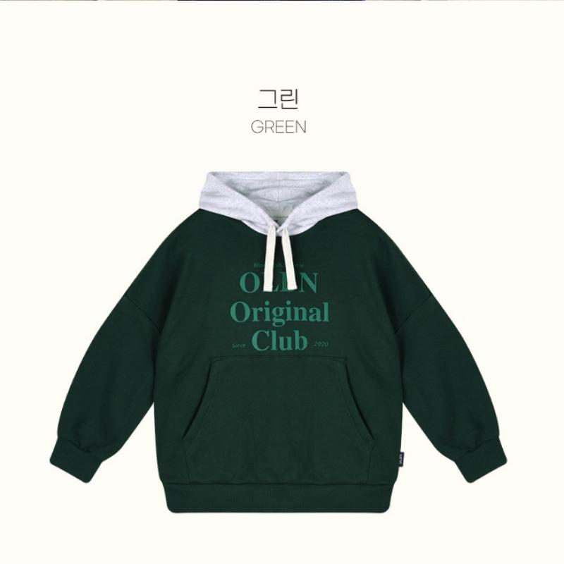  Olivan  OverfiT Kangaroo PockeT Hooded T shirT  Green 