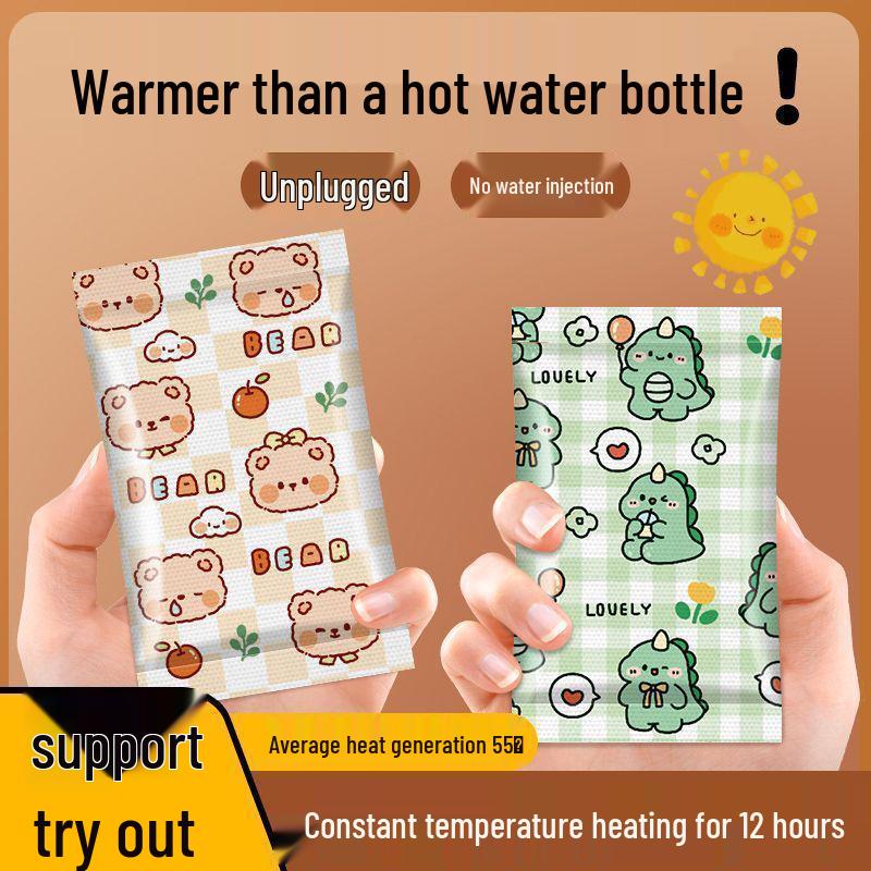 Self-Heating Cartoon Hand & Foot Warmer: Disposable Egg-Style Heat Pack.