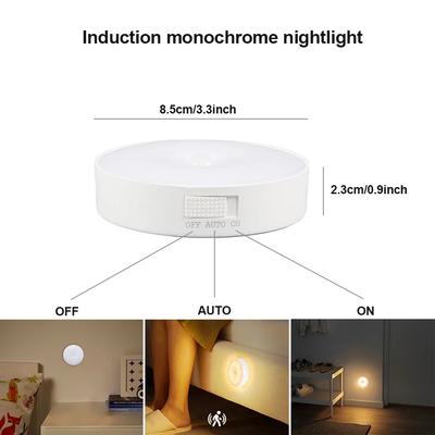 Bewegungssensor Licht USB Wiederaufladbares Nachtlicht LED Lampe für Küche Schlafzimmer Treppe Flur Schrank Kleiderschrank Nachtlicht