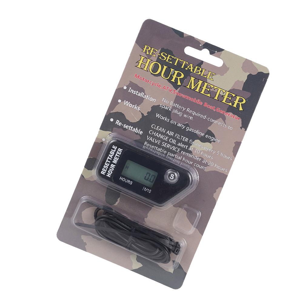 Timer Waterproof LCD Timer Counter Black / Red For Motorcycle/ATV/Powerboat/Law Mower Maintenance Reminder