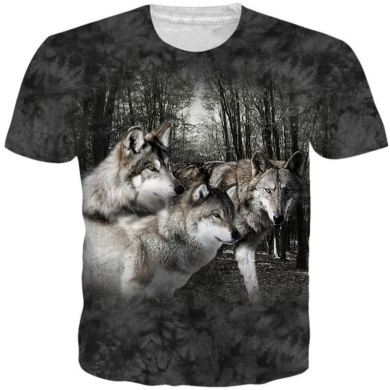 3D Digital bedrucktes Rundhals-T-Shirt für Herren Mode Kurzarm-T-Shirt