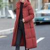 Mode Damen Langer Mantel Winterjacken Kapuze Elegant Locker Dick Warm Übergröße Damen Parkas