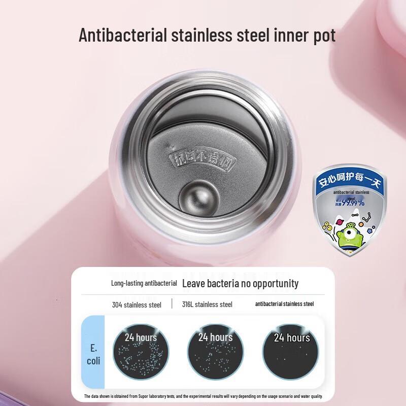 SUPOR Cute Antibacterial 316L Stainless Steel Insulated Bottle 450ml