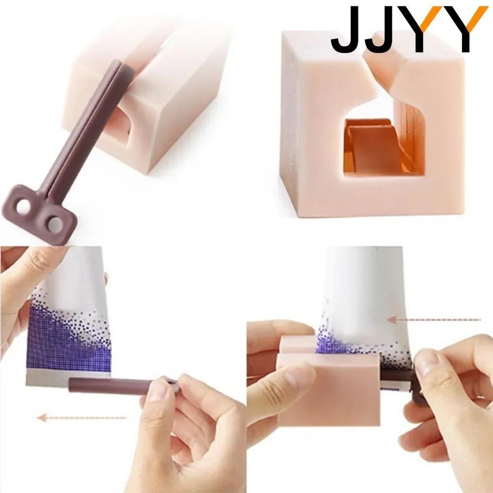 JJYY Household Plastic Toothpaste Tube Extruder Dispenser Rolling Stand Bathroom Dental Cleaning Accessories