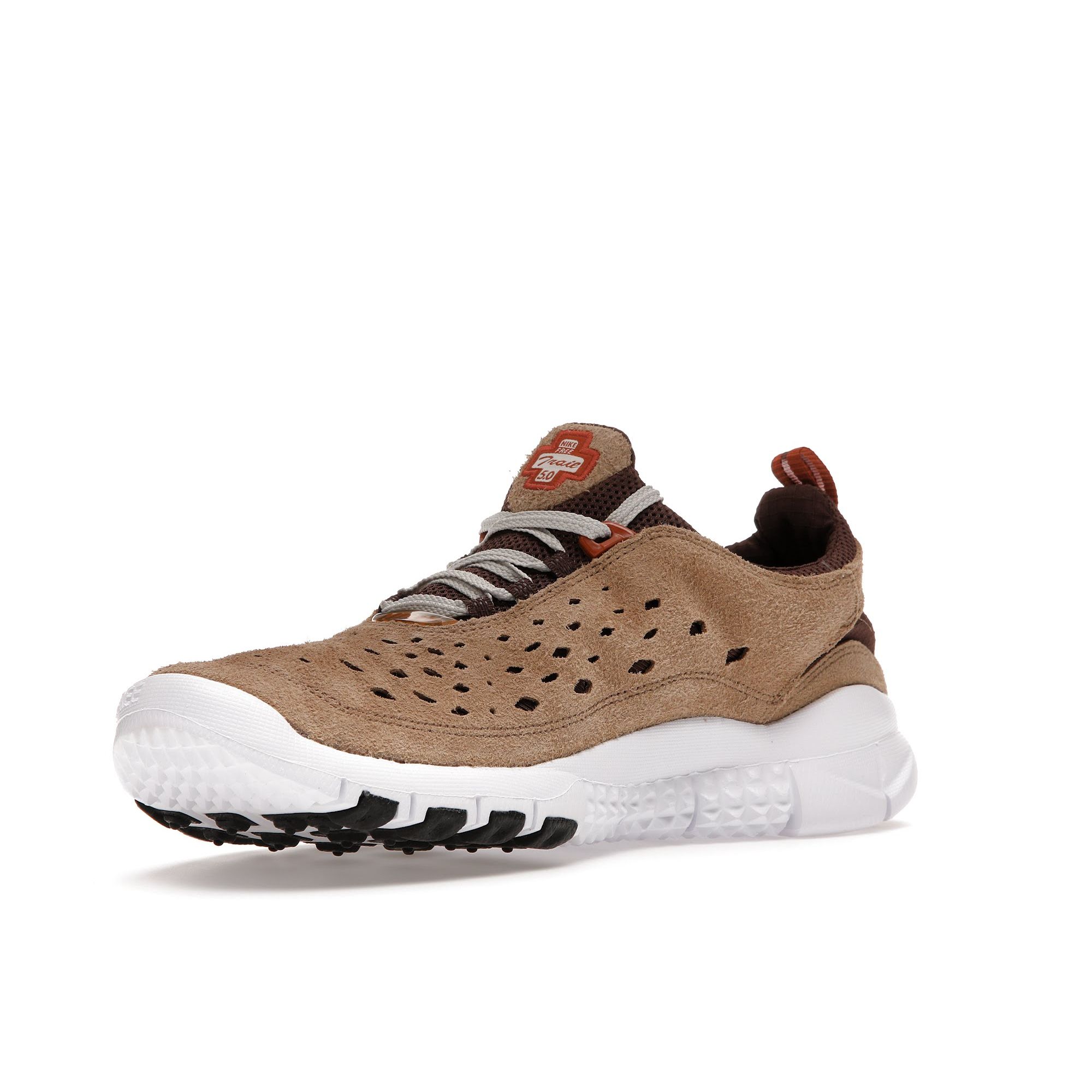 Мужские кроссовки Nike Free Run Trail Dark Driftwood коричневые Dark-Riftwood Dark-Russet — фото 4