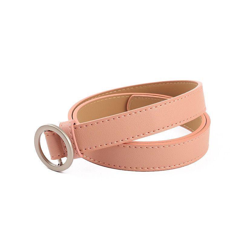 Fashionable No Hole Women's Casual Waist Belt Stylish Simple Pu Material For Everyday Use