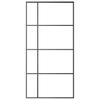 Vidaxl Sliding Door, Esg Glass And Aluminium, 102.5X205 Cm, Black