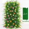 Artificial Green Plant Wall with Flowers - Decorative Turf Mat for Landscaping and Windowsills
