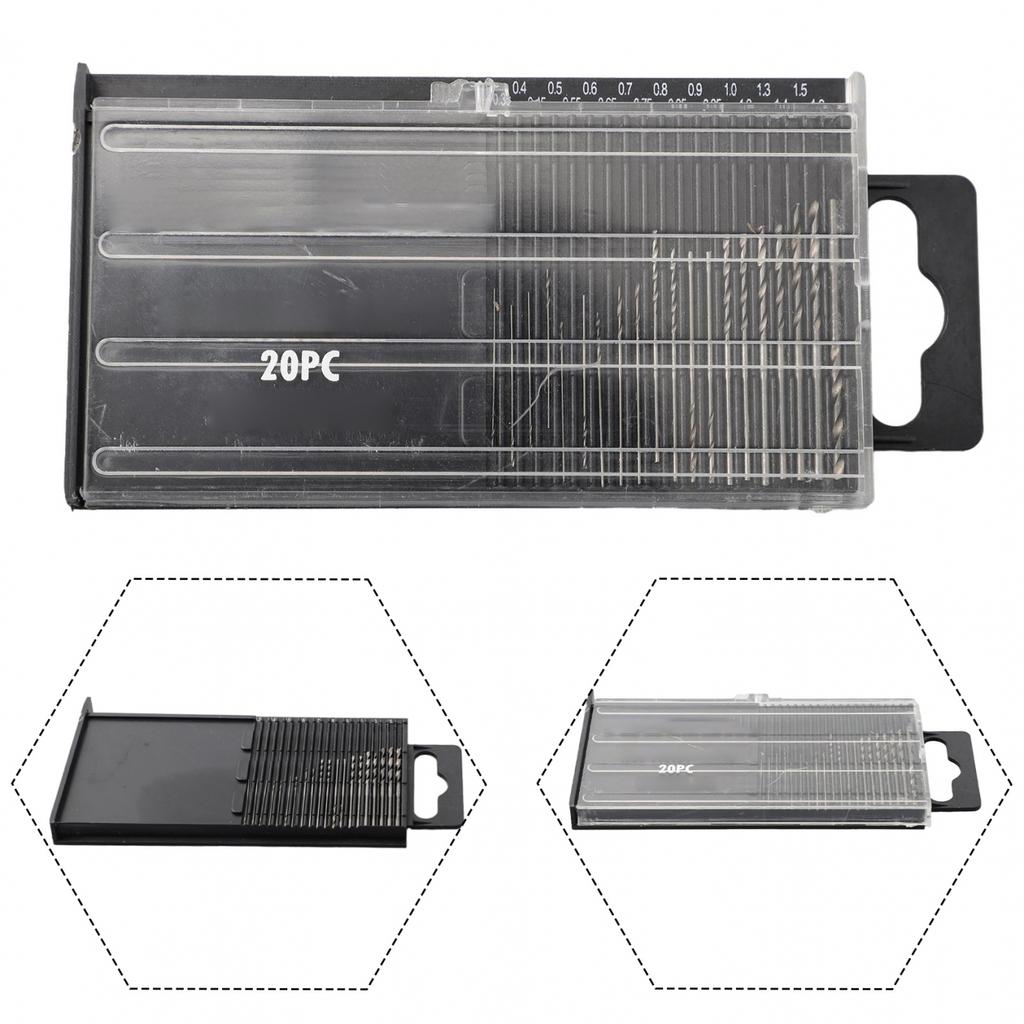 Premium HSS Drill Bit Set (20Pcs) For Jewelry Model Making and Craft Work