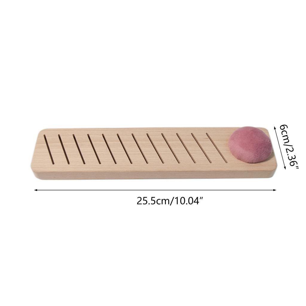 Wooden Thread Holder for Holding Plastic Thread Plates and Sewing Pins, 12 Slots Embroidery Thread Rack for Embroidery