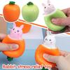 Squeezing Carrot Rabbit Squeezing Cup Pocket Small Bunny Carrot Animal Bunny Stress Pinching St R0Z3