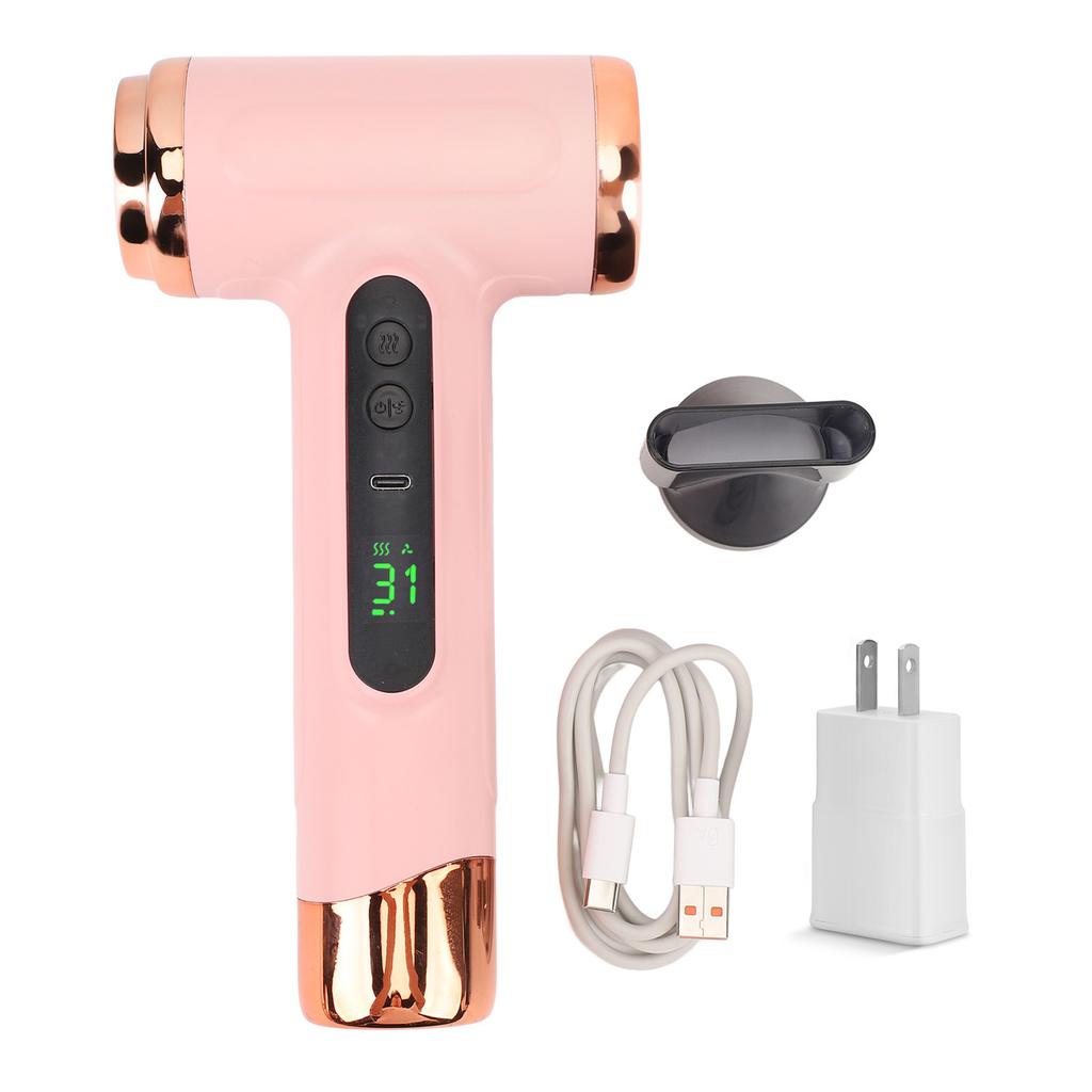 Cordless Hair Dryer Portable Travel Rechargeable Lightweight Hot Cold Blow 200W for Dormitory Portable Travel Hair Dryer