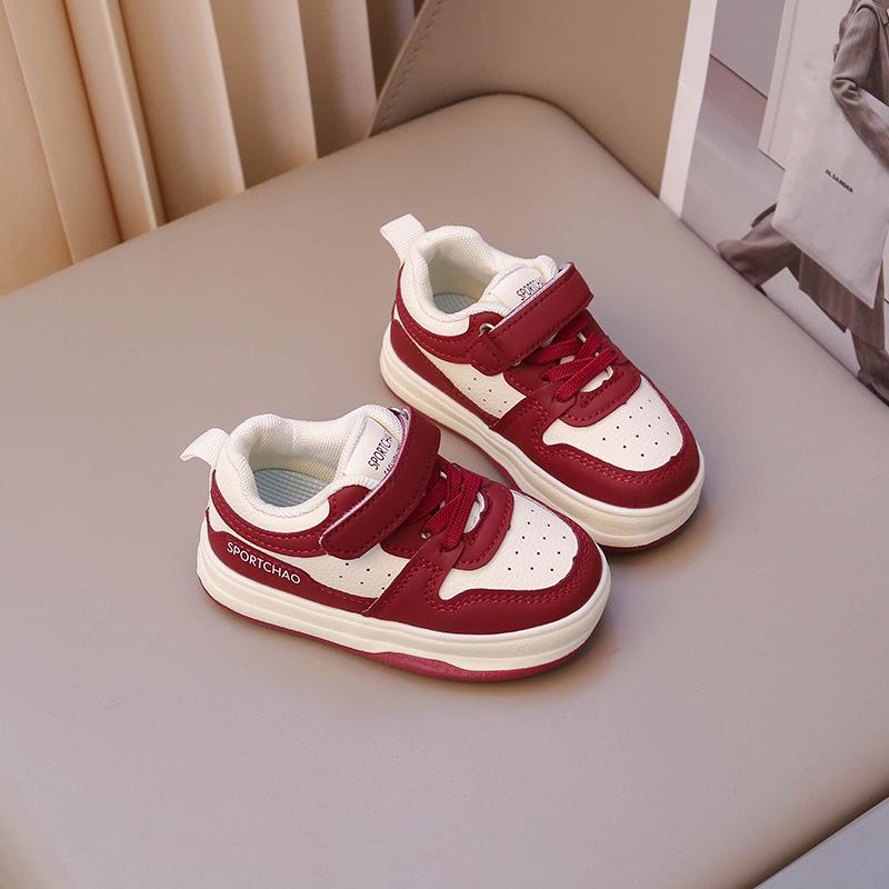 Korean Version of Girls Board Shoes Children's Baby White Shoes 2025 Spring Boys Kindergarten Toddler Shoes Non-slip Functional Shoes