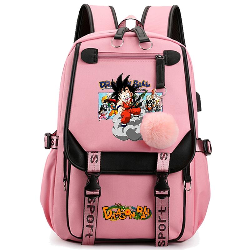 Anime Dragon Ball Backpack for Women Canvas Laptop Bag Back To Schoolbag for Teenager Girl Schoolbag Women Travel Bag Mochila
