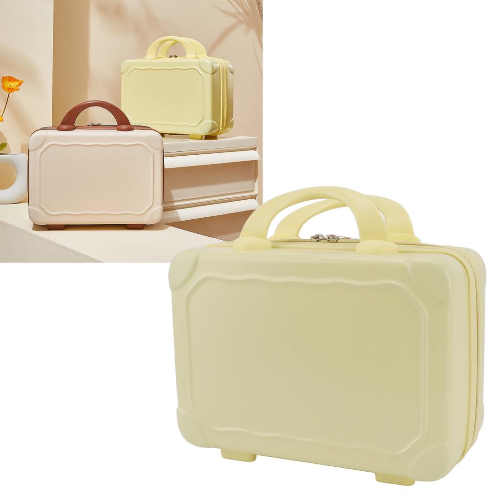 14in Cosmetic Box Suitcase Design Vintage   Large Capacity Portable ABS Makeup Bag for Women Girls Travel