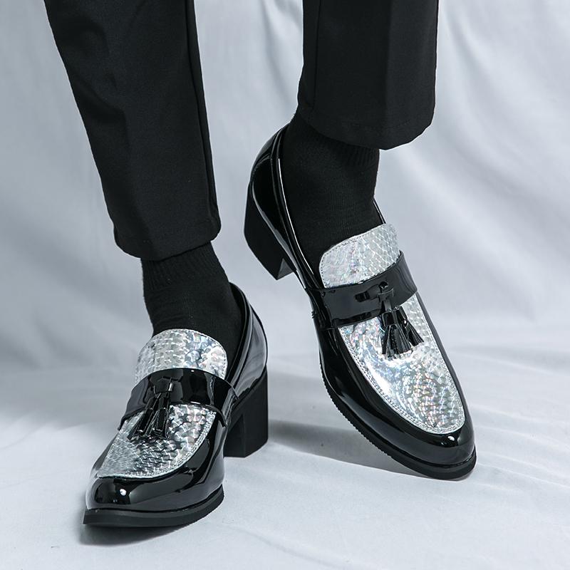 Luxury Designer Men's Mixed Colors Tassels Patent Leather Casual Shoes Formal Wedding Dress Homecoming Footwear Zapatos Hombre