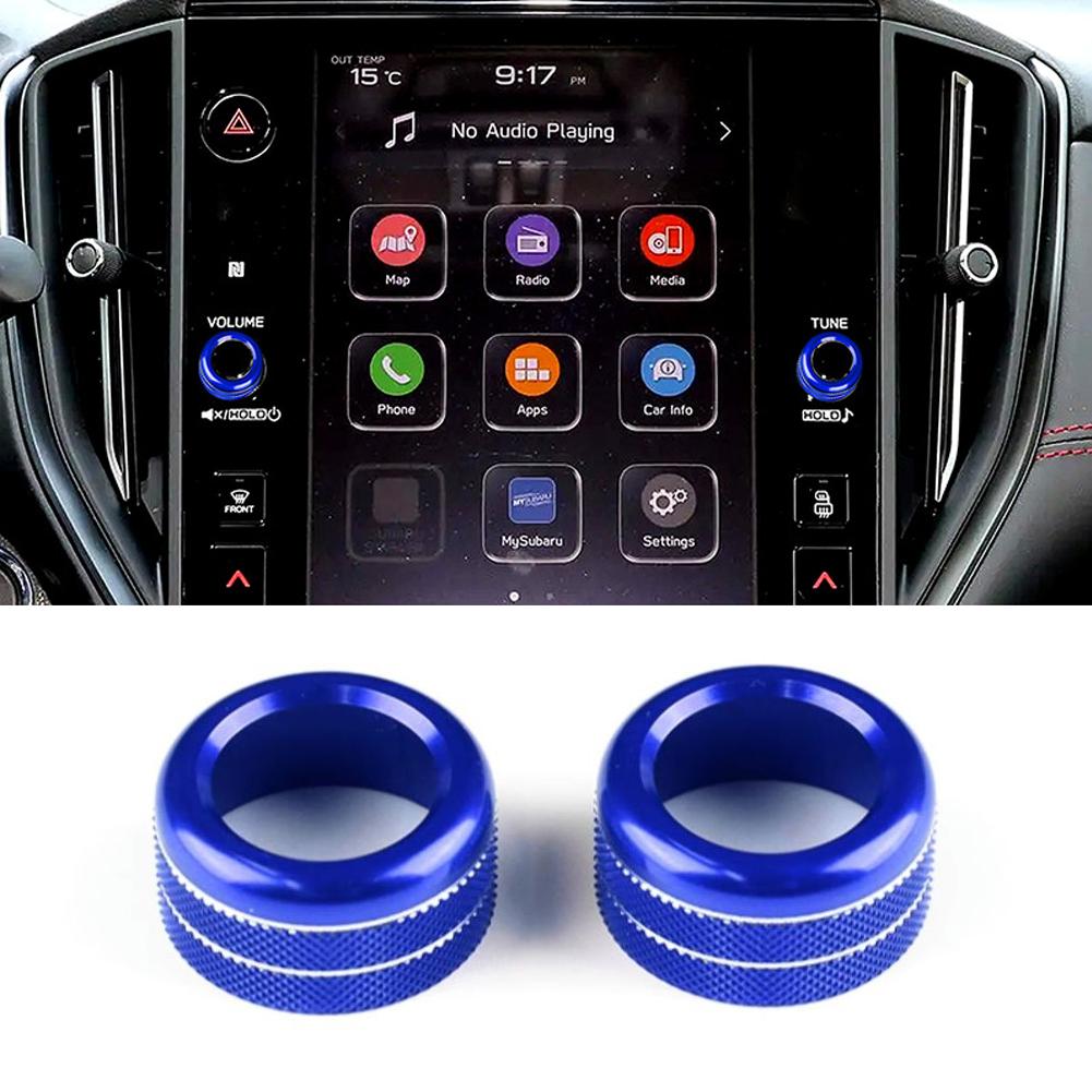 Car Sound Audio Volume Knob Button Rear Mirror Control Knob Ring Trim Interior Ring Decoration For Subaru Crosstrek 2024