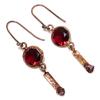 Garnet Jewelry, Copper Electroformed Earrings, Handmade Gemstone Jewelry Earrings For Memorial Day