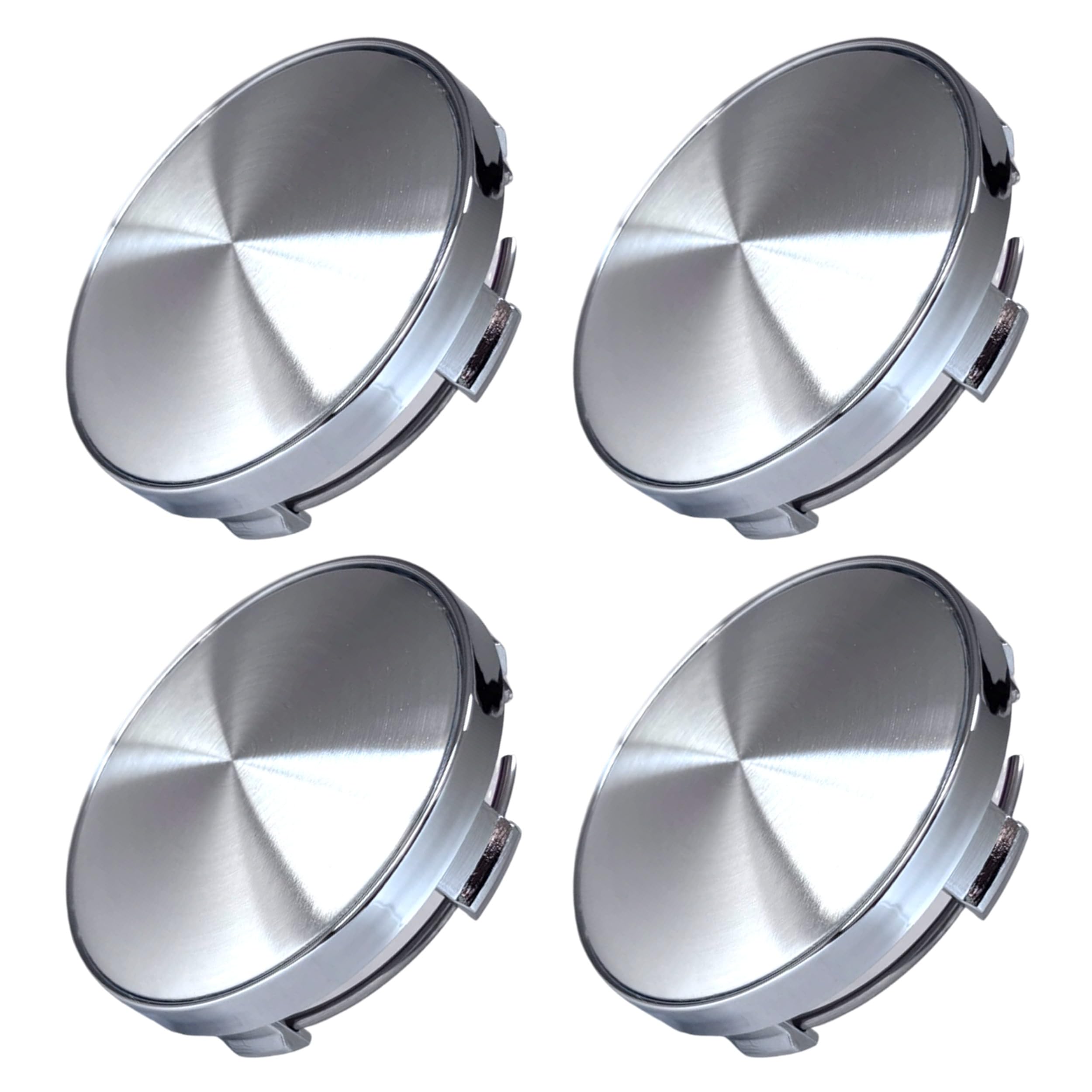 Колпачки ступицы tonra, Плоские, Внешний диаметр 60 мм, Внутренний диаметр 56 мм, Комплект из 4 шт., Алюминиевые колпачки ступицы, 56 мм, Серебристый x Серебристый