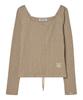 DELICCENT String Tie-Up T-Shirt [Mocha]
