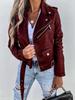 Giacca da Moto in Pelle PU da Donna Europea e Americana - Collezione Primavera/Estate 2025