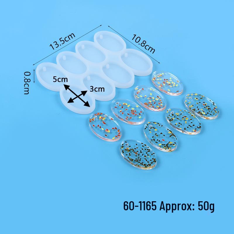 DIY Geometric Silicone Mold for Round, Oval, and Earring Pendants