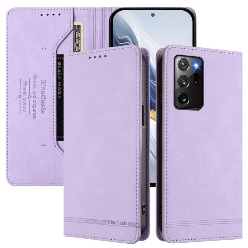 Skórzane Retro Antykradzieżowe Etui z Klapką Portfel Dla Samsung Galaxy Note 20 Ultra 10 Lite Note10 Plus 8 9 Pokrowiec Magnetyczne Zapięcie Przegródka na Karty