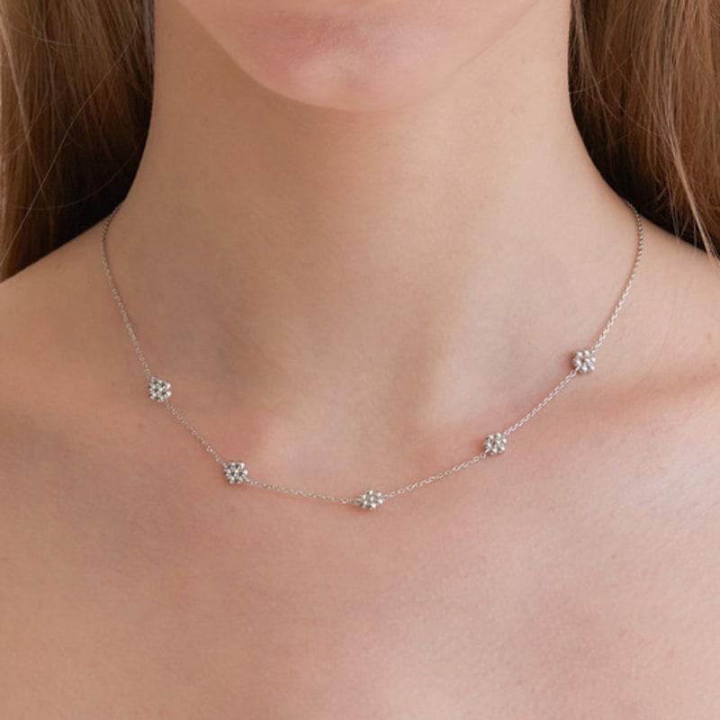 

OVLA dots flower choker necklace JN014 gold