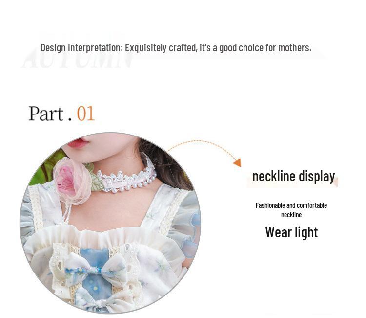 Girls' Summer Princess Flower Fairy Lolita Dress - High-End Formal Birthday Attire
