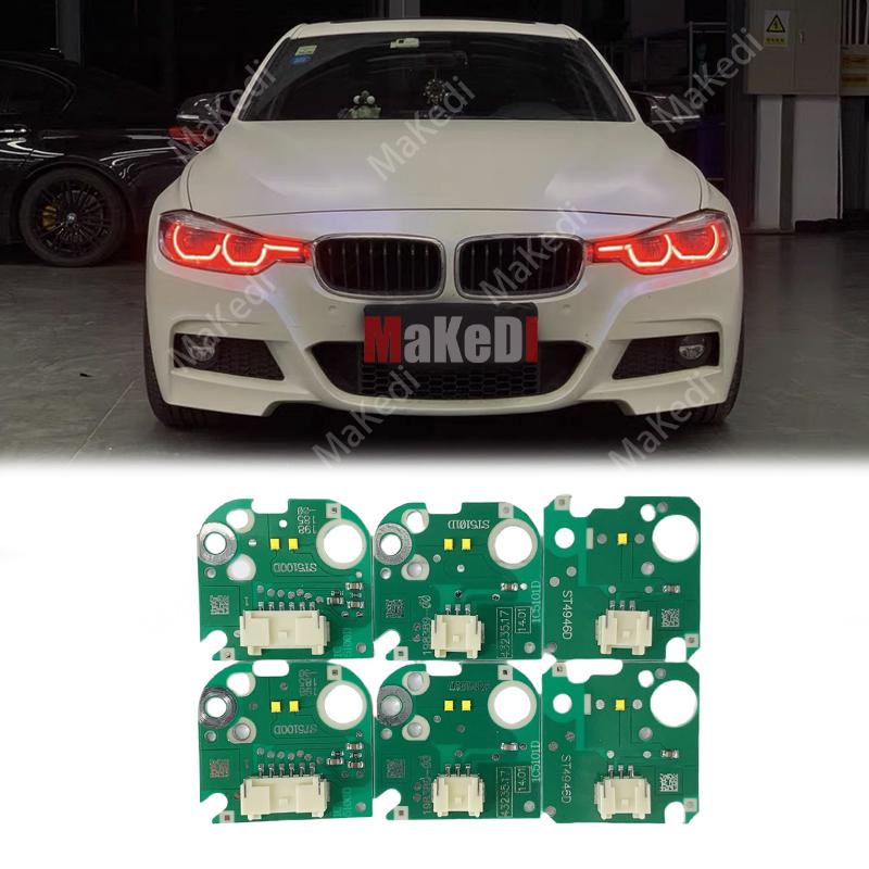 Red Angel Eyes DRL LED Boards For 2016-2018 BMW 3 Series F30 F31 330 320 LCI Adaptive LED Headlights 7419615 63117419610 7419610