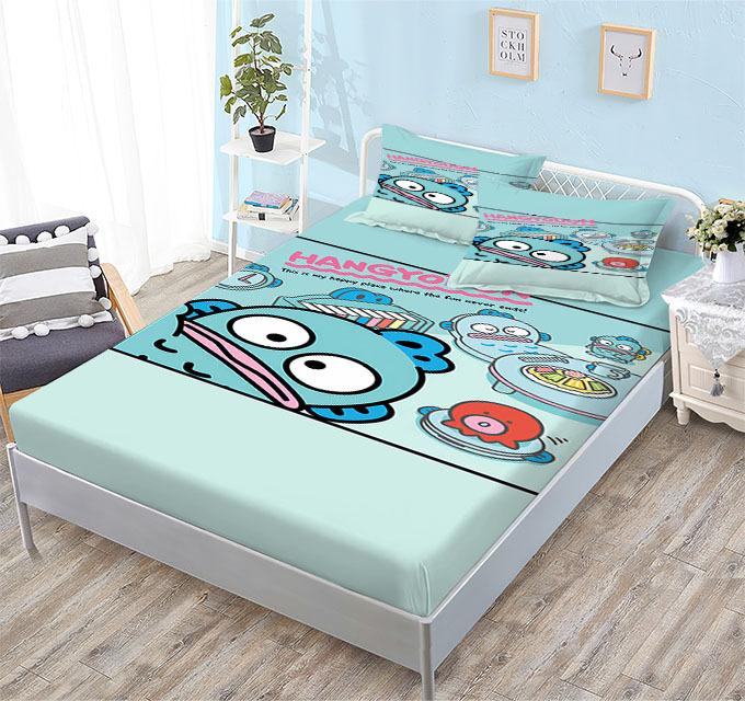 Grinding Mattress All-Inclusive 3D Digital Printing Cartoon Cute Cool Penguin Series Mattress Set