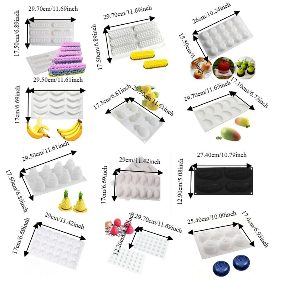Non-stick Fruit Shape Dessert Mold Silicone Realistic Fruit Baking Mold  Party Pastry