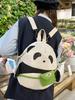 Panda Weicher Plüsch-Rucksack Für Damen Modisches Cartoon-Geschenk Für Teenager Und Studenten