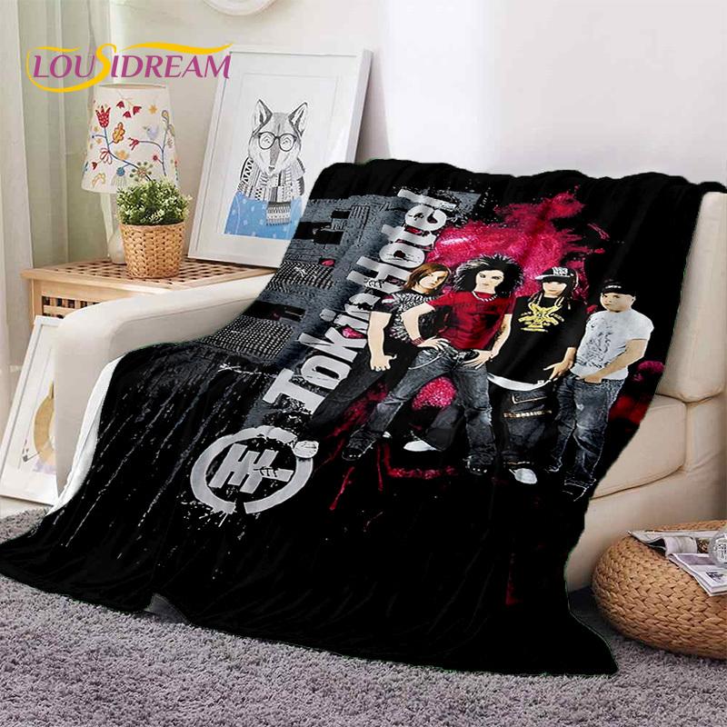 3D Rock Band Tokio Hotel Bill Kaulitz Soft Flannel Blankets,Throw Blanket Comfortable Blanket for Picnic Beds Sofa Home Bedroom